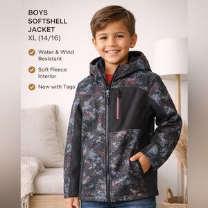 Free Country Boys Soft-shell Jacket XL (14/16) | Water & Wind Resistant | NWT